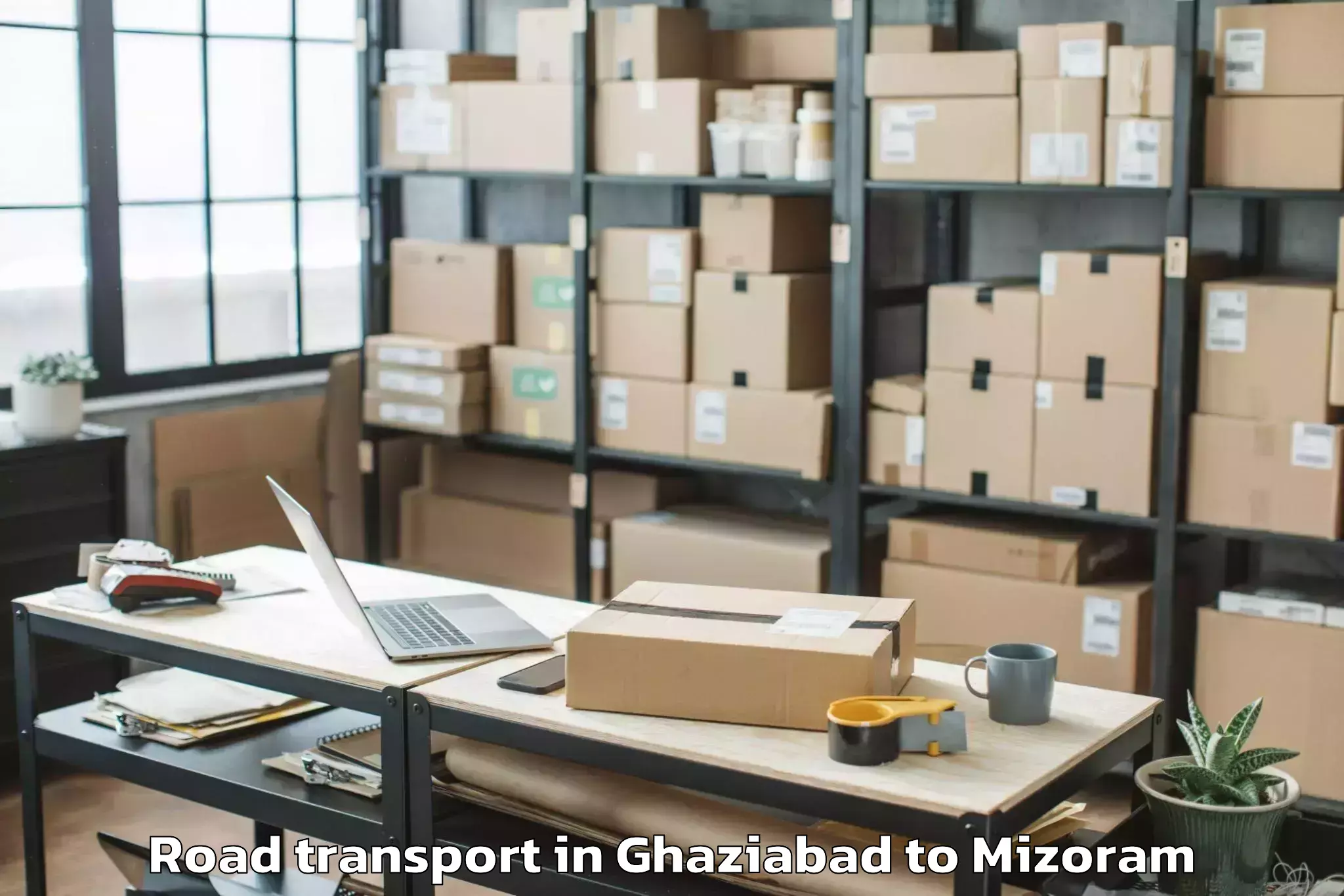 Hassle-Free Ghaziabad to Lawngtlai Road Transport